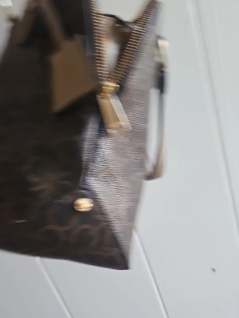 Calvin Klein Dark Brown Monogram Satchel